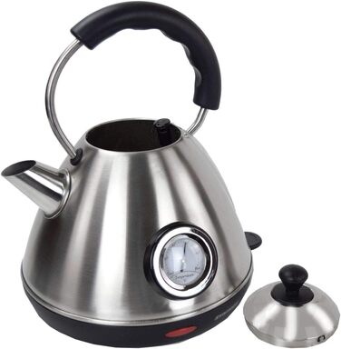 Електрочайник Syntrox Germany WK-2200W-1.7T 2200 Вт 1,7 л нержавіюча сталь з термометром, бездротовий, 360°