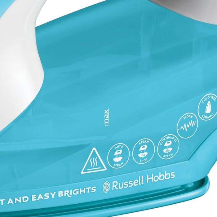 Парова праска Russell Hobbs 26482-56, 2400 Вт, керамічна підошва, з функцією вертикального відпарювання та системою антикальцін