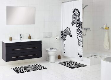 Протиковзкий килимок для ванни RIDDER Zebra білий 38x72 см