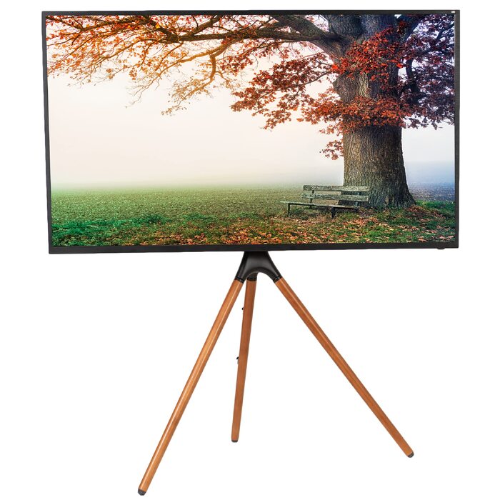 Стійка-штатив VIVO для LED-LCD телевізорів та моніторів 45-65 дюймів, регульований підлоговий тримач для ТВ з поворотним механізмом, чорний, STAND-TV65AB