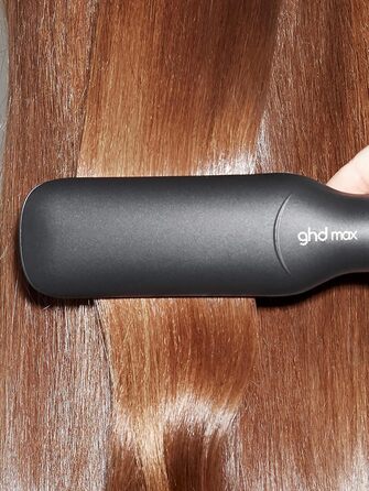 ghd Max професійний випрямляч для волосся з широкими пластинами для довгого, густого та кучерявого волосся, швидке вирівнювання та створення хвиль, Dual-Zone технологія, чорний