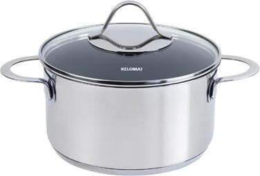 Каструля Kelomat PERFEKT з кришкою, 24 см, 5.7 л, нержавіюча сталь