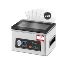 Вакуумний пакувальник CASO VacuChef 50 - 4л, 70 л/хв, подвійний шов, 30 пакетів, ущільнювач, шланг