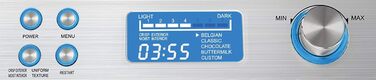Вафельниця GASTROBACK 42424 Advanced Control з керуванням LCD-дисплеєм, 5 програм, 7 рівнів підсмажування, нержавіюча сталь, 1600 Вт, срібна (Single)