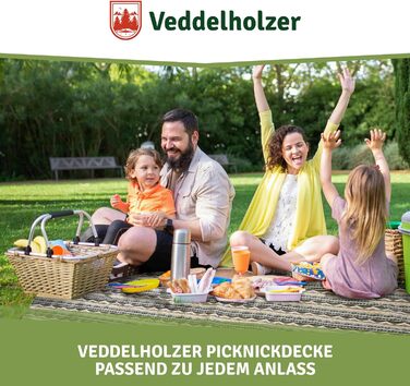Водонепроникна пляжний коврик Veddelholzer Boho 200 x 200 см, ізольована підстилка для пікніка, кемпінгу та парку, стійка до піску