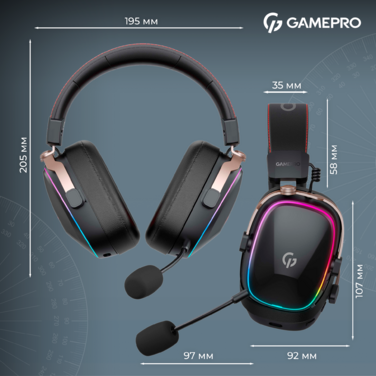 Бездротова ігрова гарнітура GamePro Asgard Valkyria (HSW249)