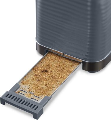 Тостер Russell Hobbs Inspire Grau на 2 тости, з підставкою для булочок, 6 режимів, розморожування та підігрів - 24373-56