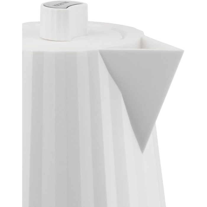 Електричний чайник Alessi Plissé MDL06 W, 1.7 л, білий, 2400 Вт, з європейським штекером