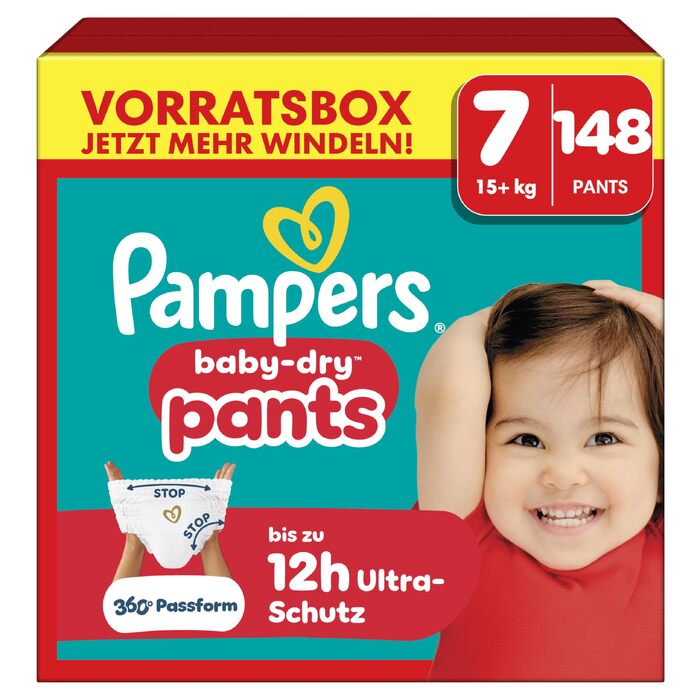 Підгузки-трусики Pampers Baby-Dry розмір 6 (13-19 кг), 138 шт, захист від протікань 360°