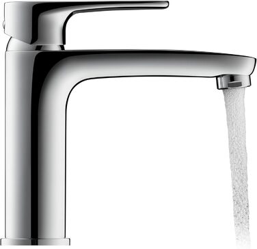 Змішувач для умивальника Duravit B.1, розмір M (висота виливу 110 мм), хром, з керамічною картридж, без зливного механізму