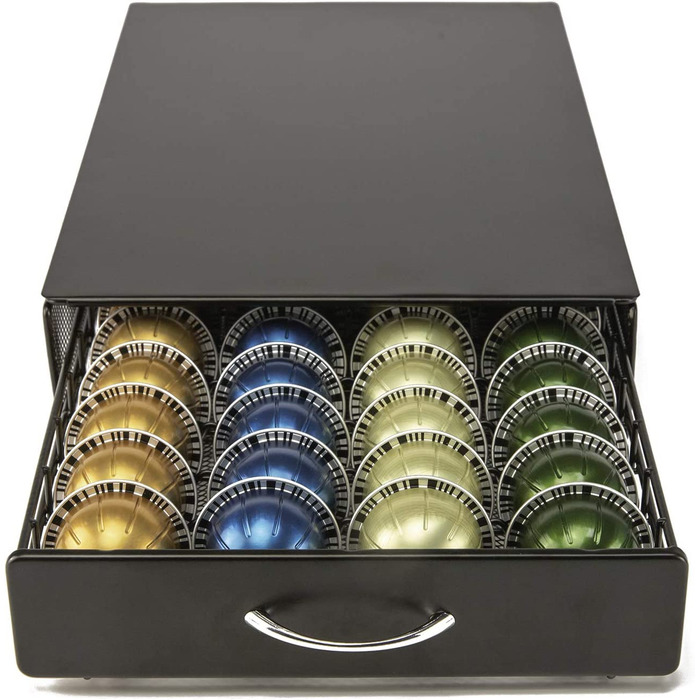 Металевий тримач для капсул Nespresso VertuoLine HiveNets, органайзер-шухляда на 40 капсул