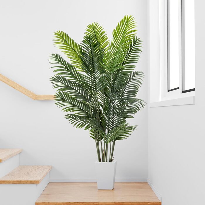 Штучна пальма PASCH Areca, велика 180 см, реалістична, довговічна, для інтер'єру