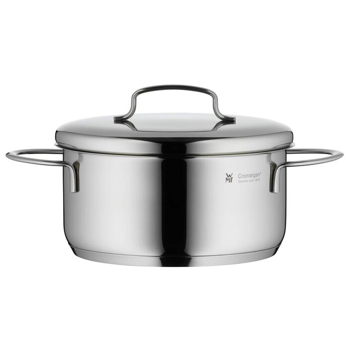 Ковш WMF Mini з кришкою 16 см, нержавіюча сталь Cromargan, для індукції, об'єм 1,5 л, штабельний