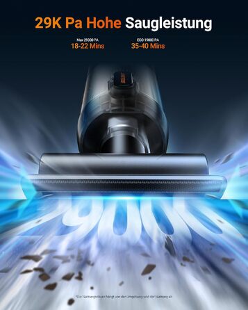 Акумуляторний ручний пилосос SEALIGHT 29000Па, бездротовий міні-пилосос 4-в-1 з безщітковим двигуном для авто, дому та тварин, Velvet Black