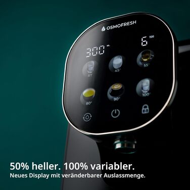 Система зворотного осмосу OsmoFresh Quella Pro Black з гарячою водою та 7-ступеневою фільтрацією для кухні, офісу, кемпера - чиста питна вода без вапняного нальоту