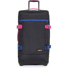 Велика дорожня валіза Eastpak TRANVERZ L 121 л, 79 см, темно-синя (Kontrast Escape Navy), на колесах, преміум-якість