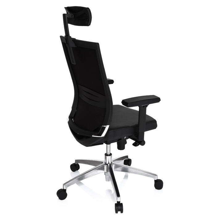 Офісне крісло / Крісло керівника PORTO MAX HIGH Leather Black HJH OFFICE