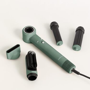 Фен-стайлер CREATE ION STYLER PRO 5-в-1, іонний, 1300 Вт, зелений, DC Brushless мотор, 3 швидкості, 3 температури, холодне повітря, кейс