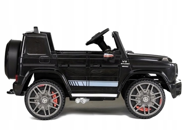 Дитячий електромобіль Mercedes G63 AMG з шкіряним сидінням та пультом керування, чорний