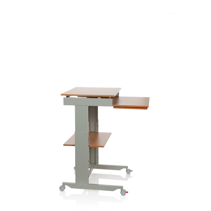 Комп'ютерний стіл-робоча станція WORKSTATION, сірий / бук, hjh OFFICE