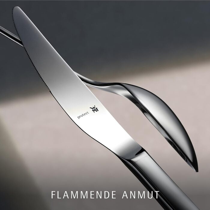 Набір столових приборів WMF Flame Plus на 12 осіб, 66 предметів, сталь Cromargan protect, стійкі до подряпин, для посудомийних машин
