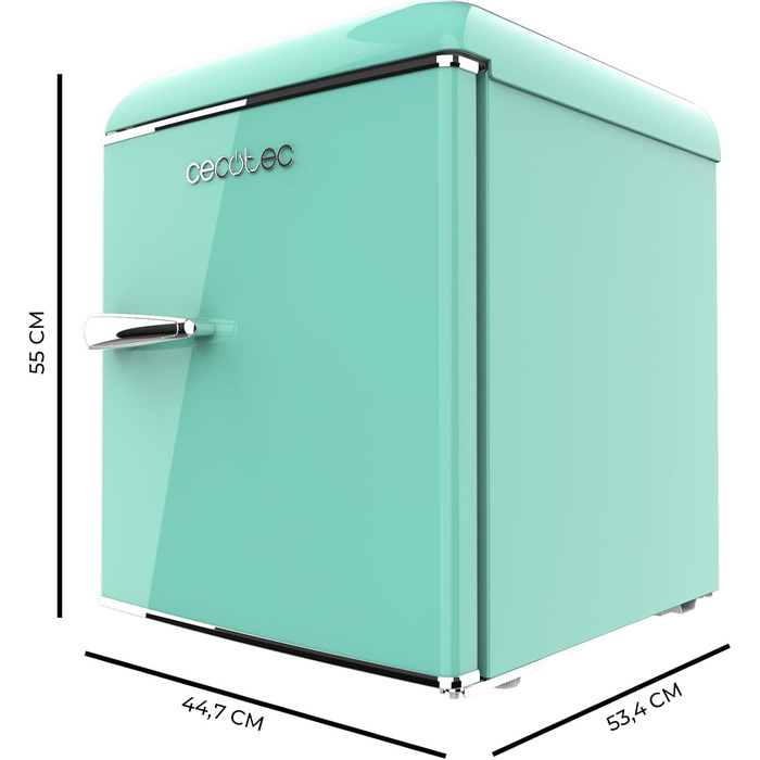 Холодильник Cecotec Bolero CoolMarket TT Origin 45L - Ретро, 45 літрів, Зелений, Клас E