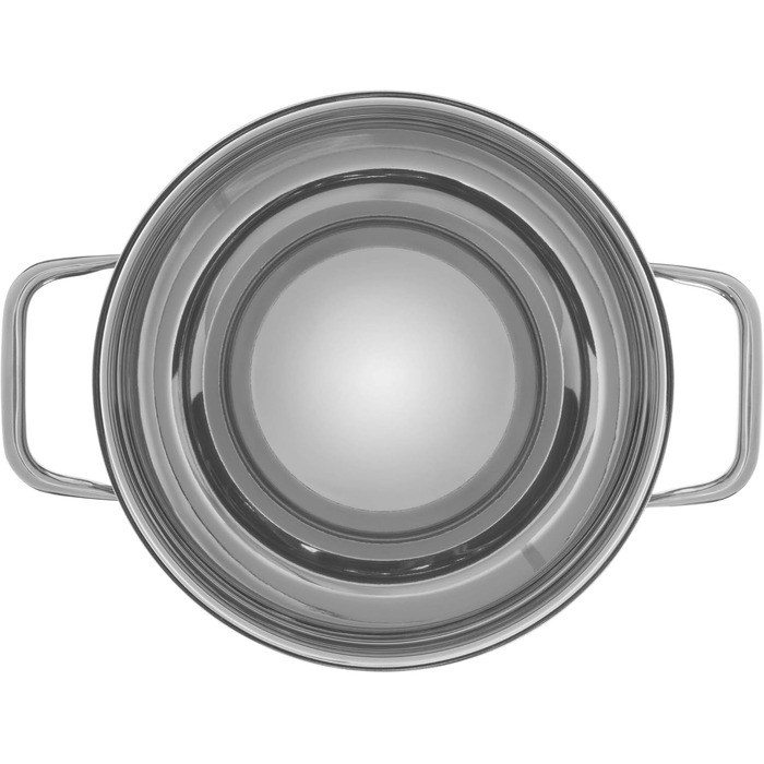 Набір каструль WMF Compact Cuisine 4 предмети для індукції з кришками, нержавіюча сталь Cromargan, з внутрішньою шкалою