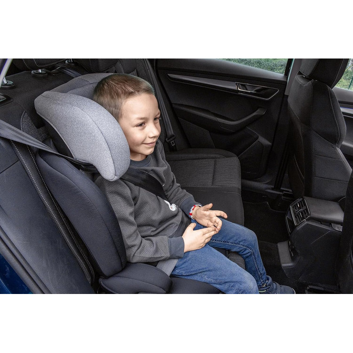 Дитяче автокрісло Booboo Safety Berlin i-Size без Isofix, від 1 року, для зросту 76-150 см, зростаюче, чорний/сірий
