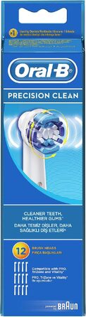Смінні насадки для електричної зубної щітки Oral-B Precision Clean, 12 шт.
