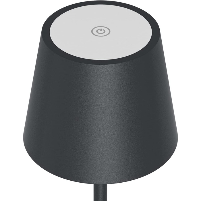 K-Bright LED акумуляторна димована настільна лампа, 2 шт, бездротова, алюміній, IP54, тепле світло 3000K+RGB, USB-C, антрацит