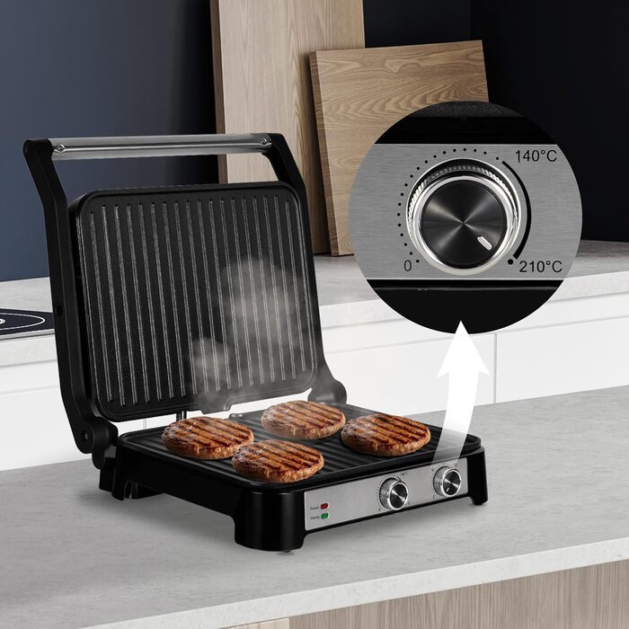 Електрогриль-тостер ZEEGMA Grill Chef 2-в-1 з керамічним антипригарним покриттям 2000 Вт
