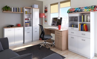 Стелаж Mebelbos Top Mix, білий, 40 x 183 x 33 см