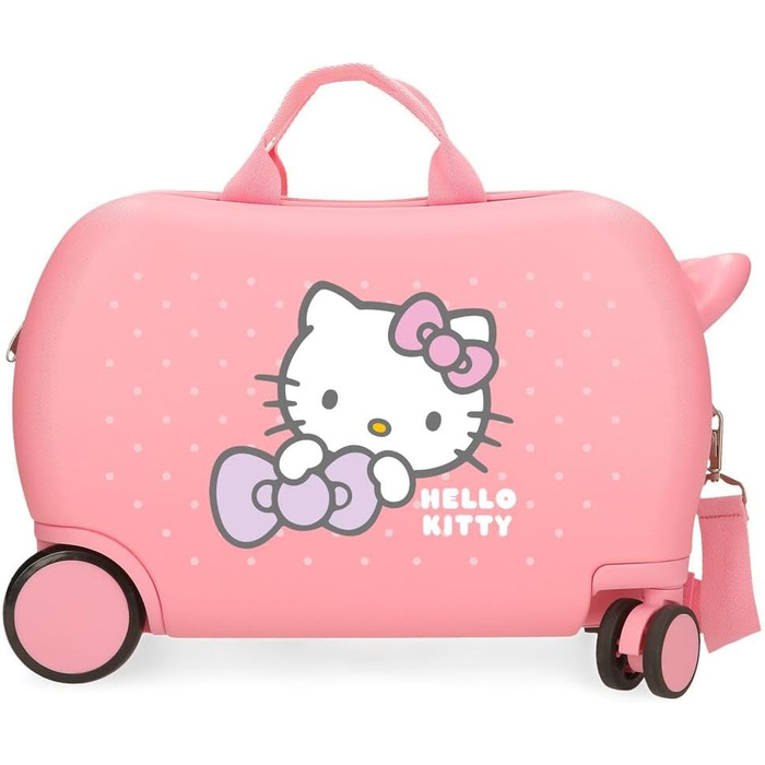Дитяча валіза Hello Kitty My Favourite Bow, ABS, 4 подвійні колеса, рожевий
