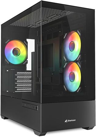 Корпус для ПК Sharkoon MK6 RGB Micro-ATX чорний