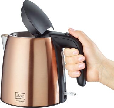 Електрочайник MELITTA Prime Aqua mini, 1 л, 2200 Вт, нержавіюча сталь, купрум