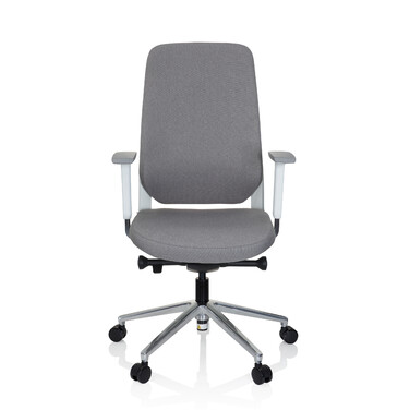 Офісне крісло / поворотне крісло CHIARO T4 WHITE тканина сіра hjh OFFICE