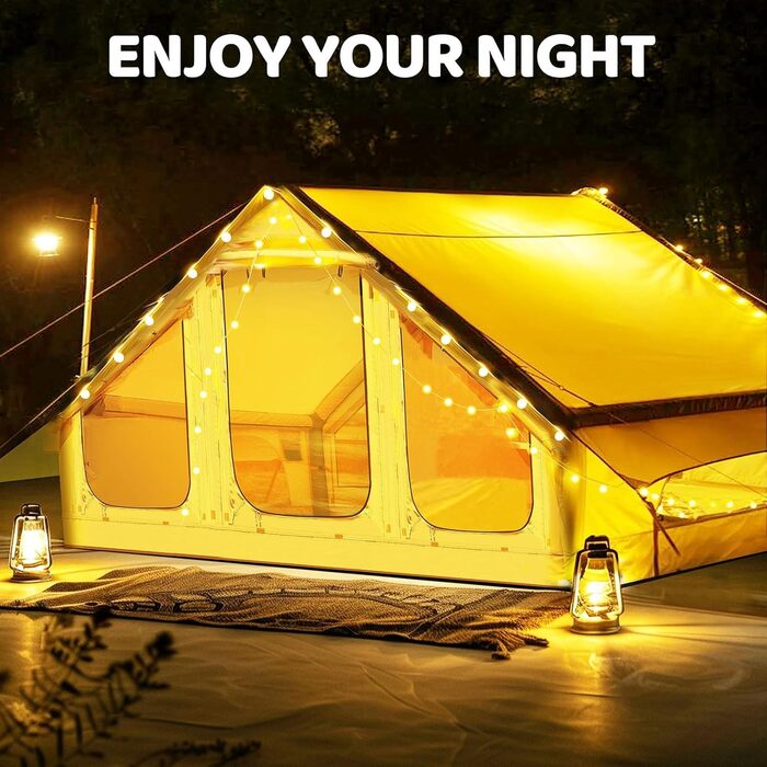 Надувний намет для кемпінгу Oxford 4-6 осіб, водонепроникний, Air Glamping - швидкозбірний намет для відпочинку на природі
