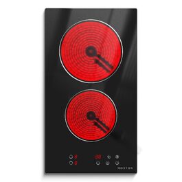 Плита електрична подвійна NOXTON 3200W з таймером та захистом від дітей - склокерамічна, портативна для кухні, кемпінгу