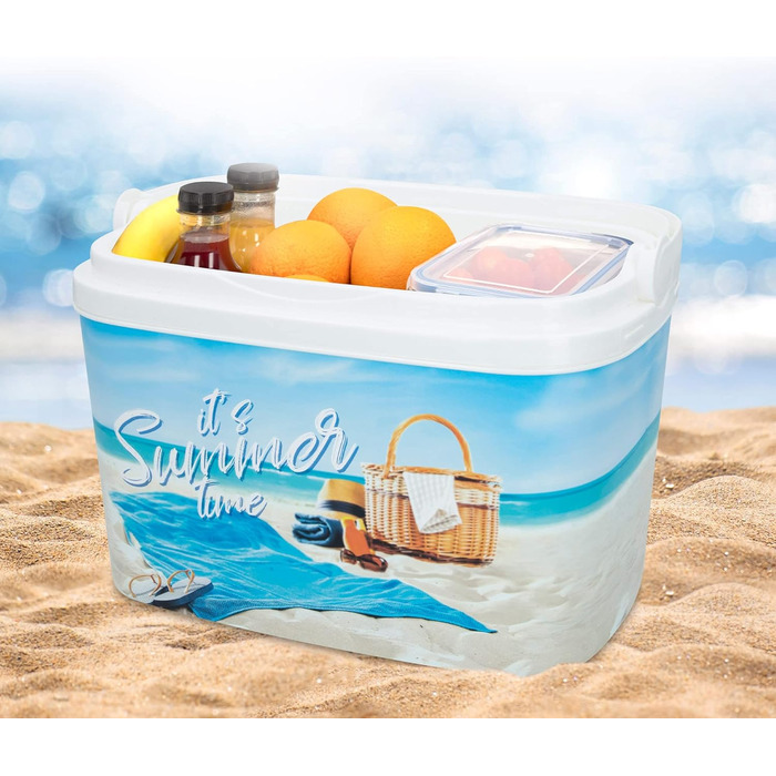 Термосумка ColorBaby Aktive 62249 для пляжу, жорстка, 6 л, 29x19x20,5 см, для продуктів, багатобарвна, легка