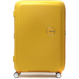Валіза American Tourister Soundbox Spinner L, розширювана, 97 см, 110 л, жовта, TSA замок
