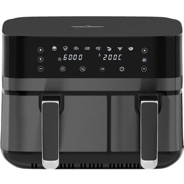 Аерофритюрниця ProfiCook PC FR 1295 H з двома камерами та системою одночасного приготування, 9 л, антипригарне покриття