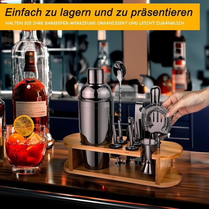 Набір шейкер для коктейлів Barkeeper Set: професійний барний інструмент з аксесуарами, нержавіюча сталь, подарунок для дому та чоловікам