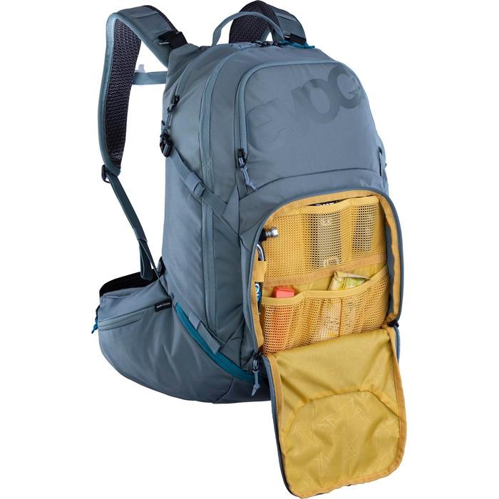 Рюкзак EVOC Explorer Pro 26 л сталевий, з системою вентиляції спини, поясом Airo Flex, відділенням для питної системи та дощовиком – якісний міський та туристичний рюкзак