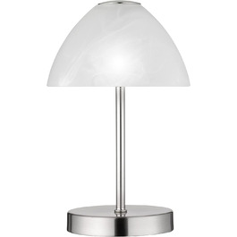 Настільна лампа Reality Leuchten Queen 2.5 Вт, інтегрований LED, матовий нікель, 15x15x24 см, енергоефективність A+