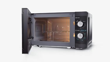 Мікрохвильова піч SHARP MG01EB з грилем, 20 л, 800 Вт, чорна, 5 режимів, функція розморожування, механічне управління