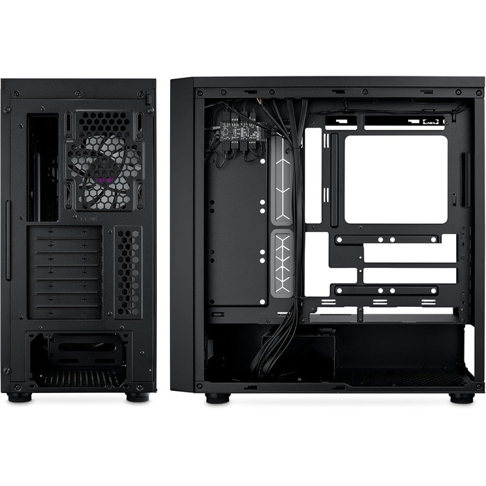 Корпус Cooler Master MasterBox 600 E-ATX з потужним повітряним охолодженням, підтримкою Back-Connect материнських плат, радіатора до 420 мм, 3 ARGB PWM вентилятори 140 мм + 1 вентилятор 120 мм, загартоване скло, USB 3.2 Gen 2x2 Type-C