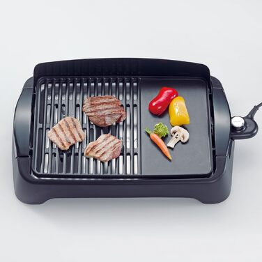 Електрогриль Cloer 656 Barbecue – настільний гриль з антипригарним покриттям, 2000 Вт, чорний, площа 43x30.5 см