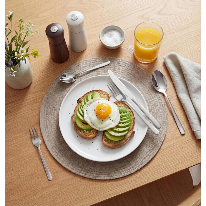 Набір столових приборів Russell Hobbs Vienna 24 предмети, нержавіюча сталь, на 6 осіб: ножі, виделки, чайні та столові ложки, дзеркальне полірування, можна мити в посудомийній машині