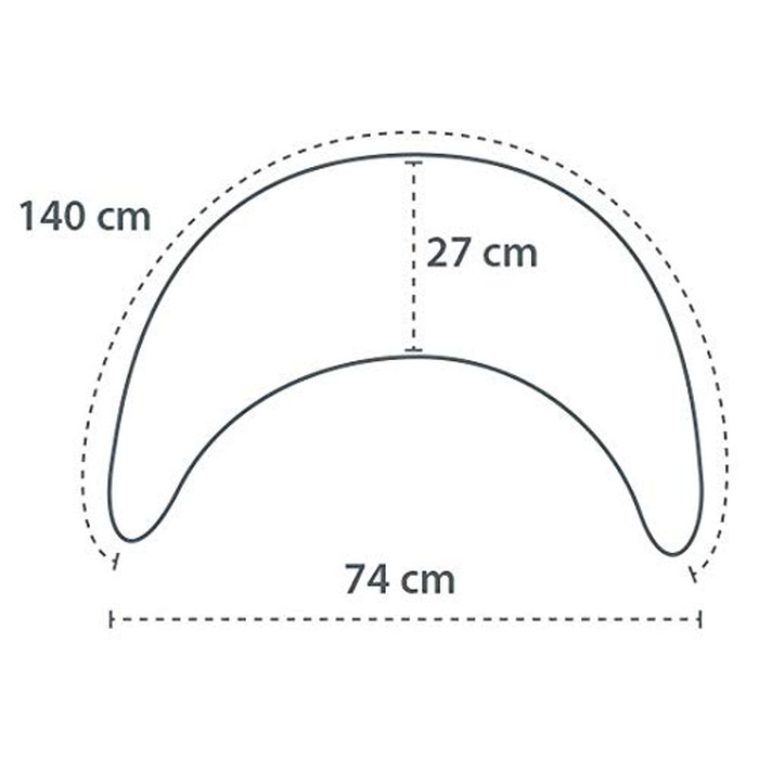 Theraline Подушка для годування та сну Plüschmond (Бежевий) з перлами, ергономічна подушка-кільце для вагітних та годуючих мам, прання 40°C