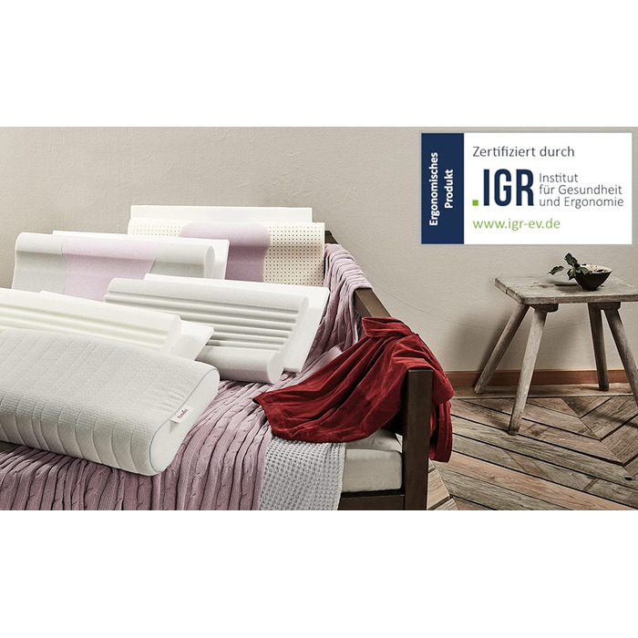Ортопедична подушка для шиї PARADIES reVita Ergonomic 40x80 см, ергономічна, сертифікат IGR, висота 10 см